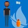 9kg cylinder gas for sale
